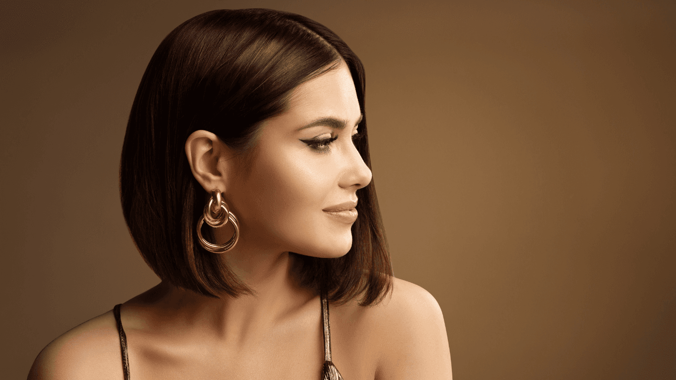 Woman with a sleek, freshly cut and styled bob, showcasing expert hairdressing results available at Hair Pro UK in Bexhill-on-Sea, East Sussex.